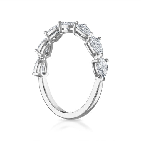 7 Stone Pear Diamond Band