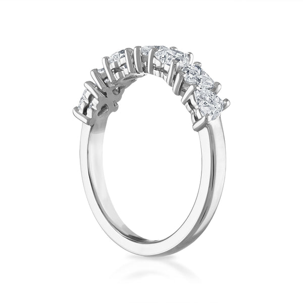 7 Stone Heart Shaped Diamond Band