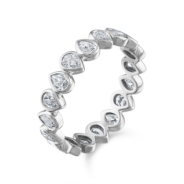 Up - Down Pear Shape Bezel Ring