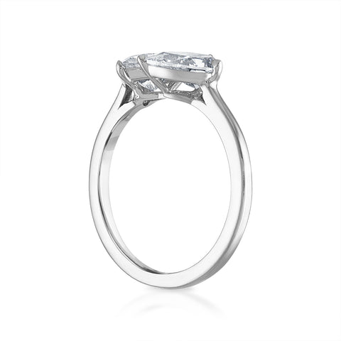1.70cttw Heart Shaped and Pear Shaped Two-Stone Engagement Ring