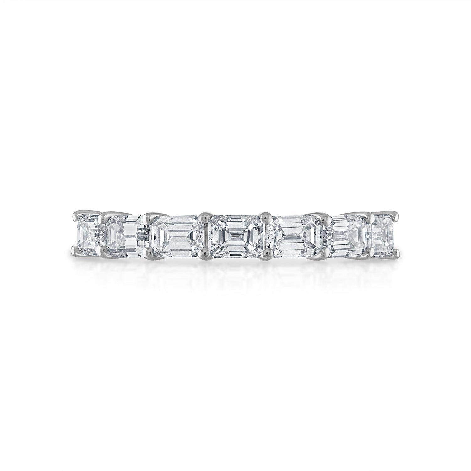 7 Stone Emerald Cut Diamond Band