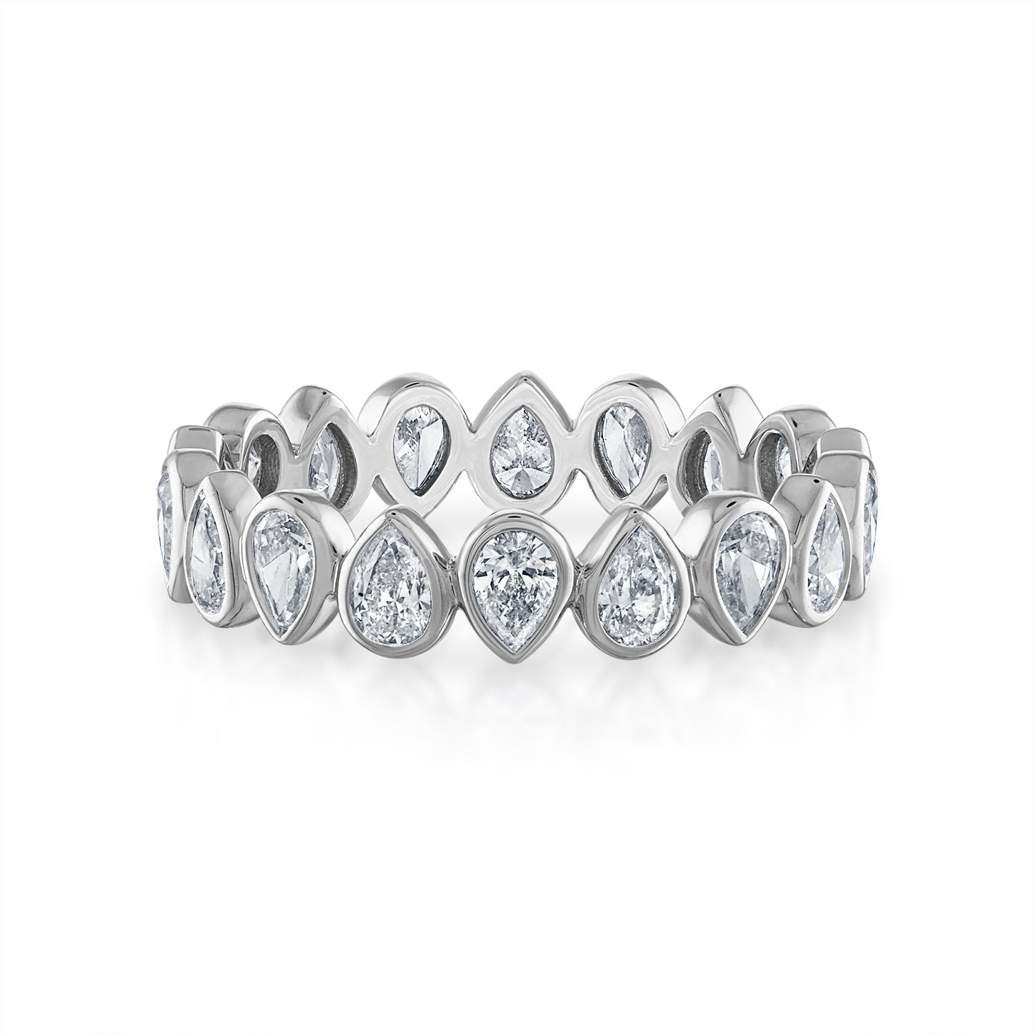 Up - Down Pear Shape Bezel Ring