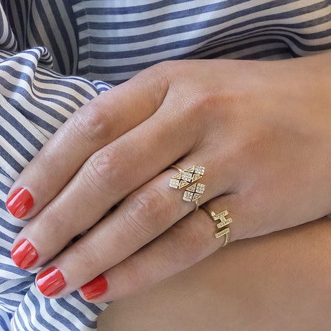 Custom Double Initial Ring
