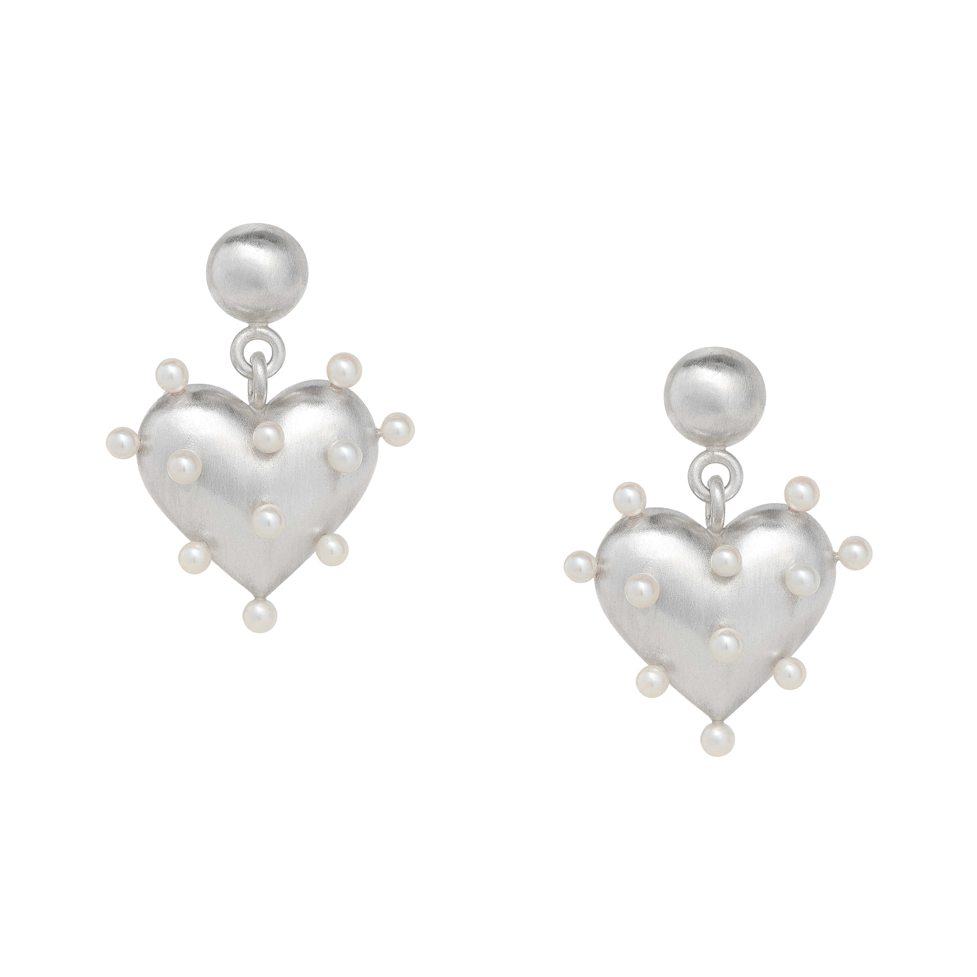 Pin Cushion Heart Earrings