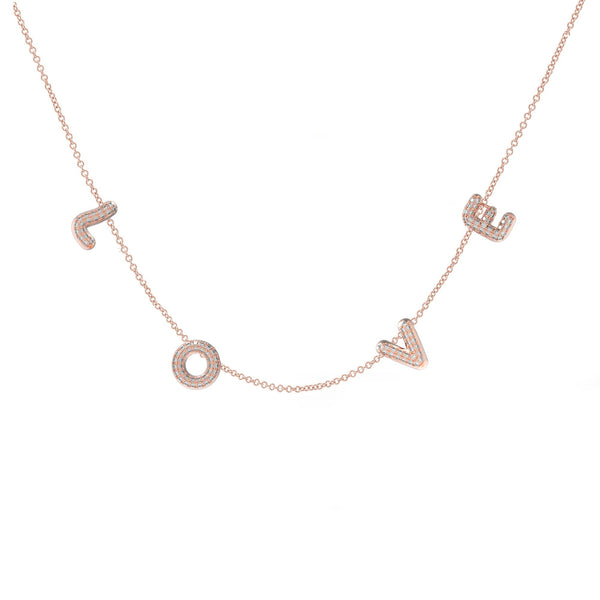 3D Diamond Bubble Necklace