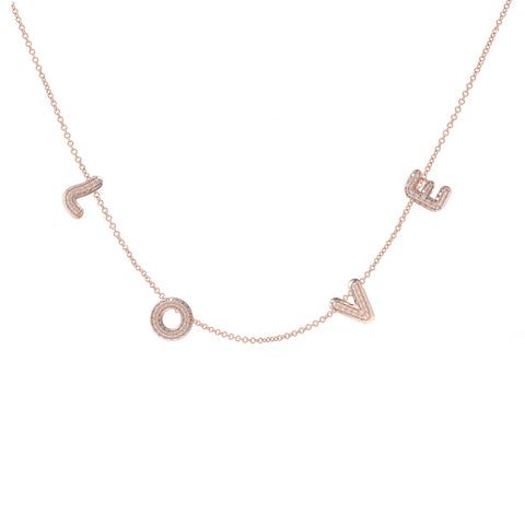 3D Diamond Bubble Necklace