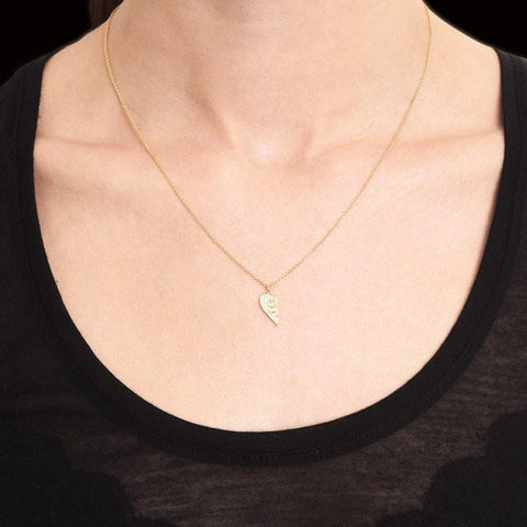 BFF Heart Necklace with Diamonds