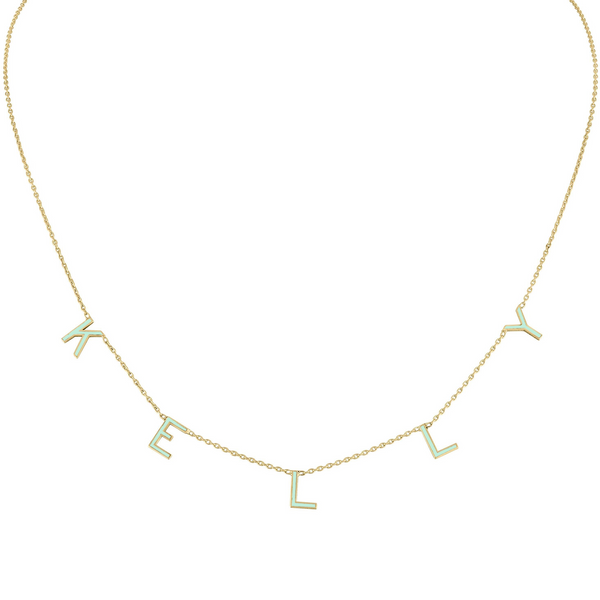 Enamel Letter Necklace