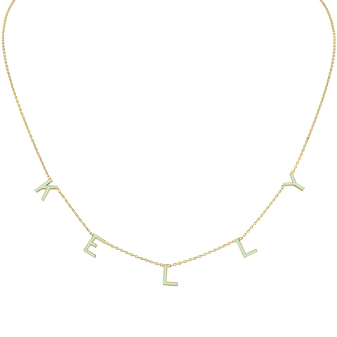 Enamel Letter Necklace