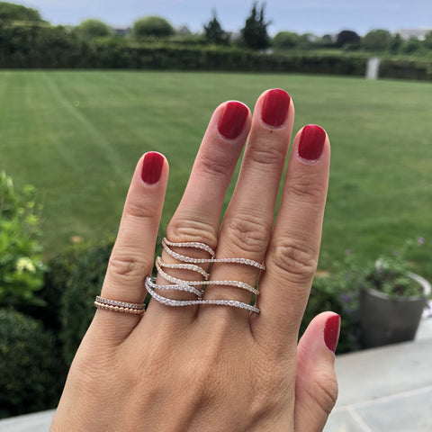 Wavy Two Finger Ring