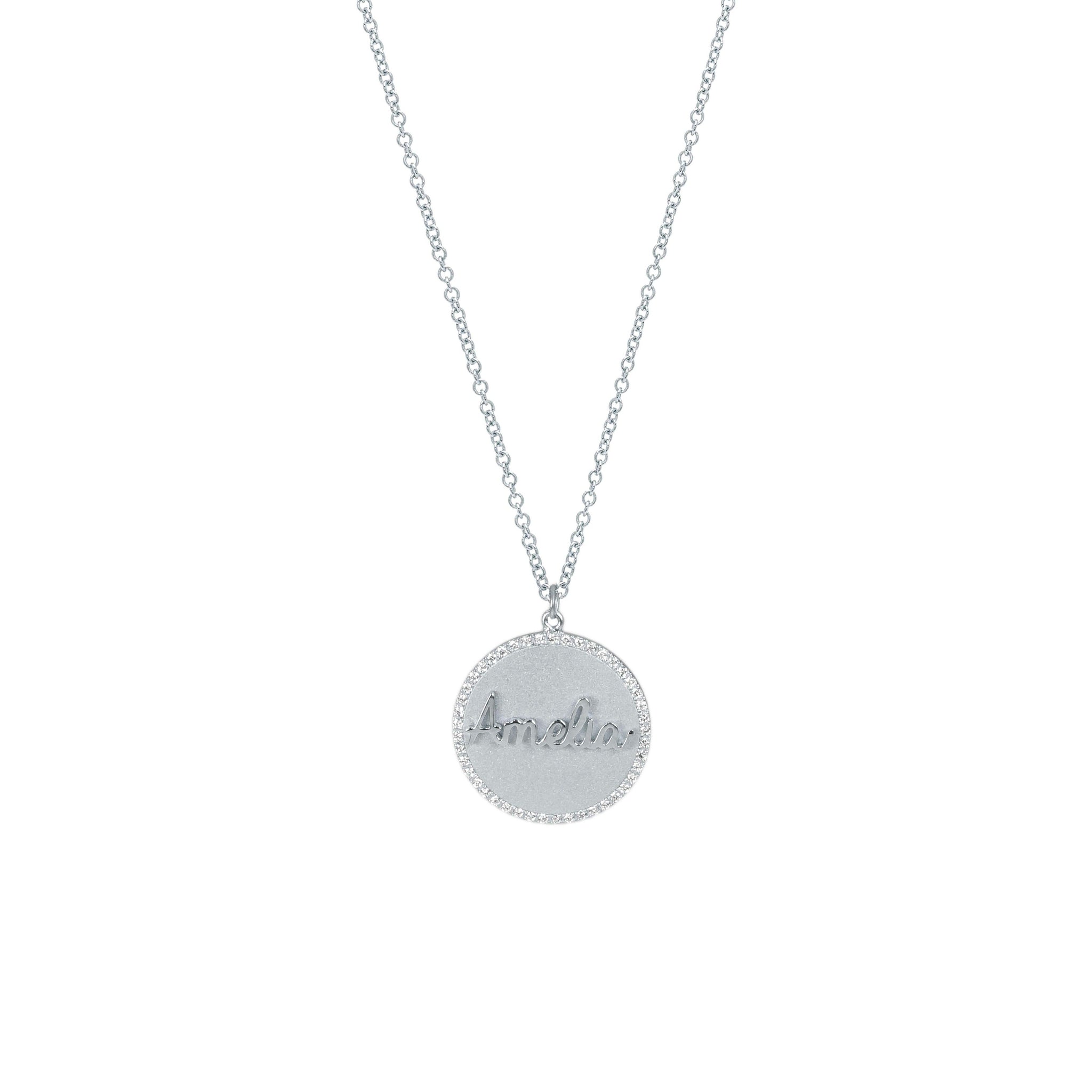 Diamond Script Name Necklace