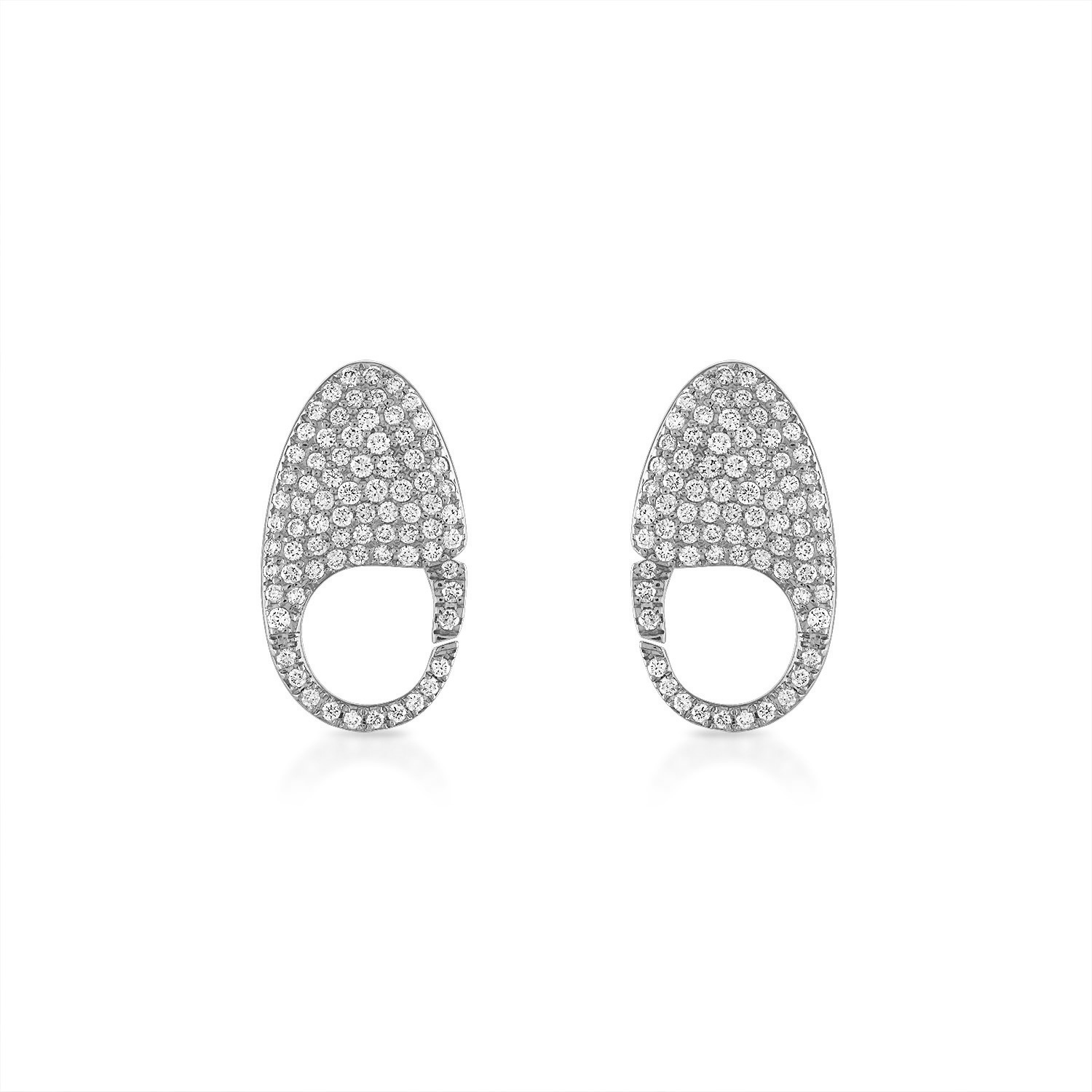 Pave Lock Earrings ~ V2