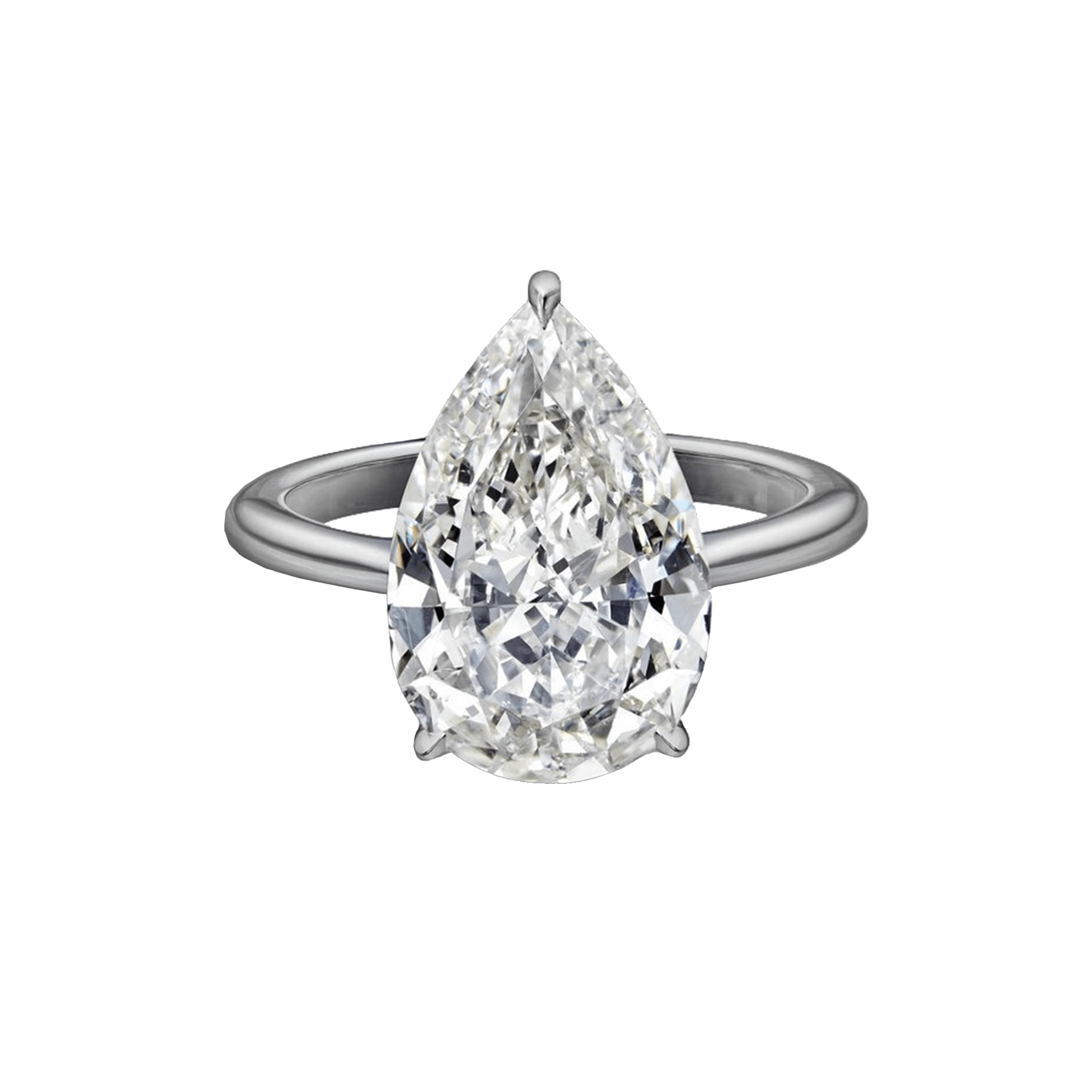 5.27 Carat Pear Shape Engagement Ring