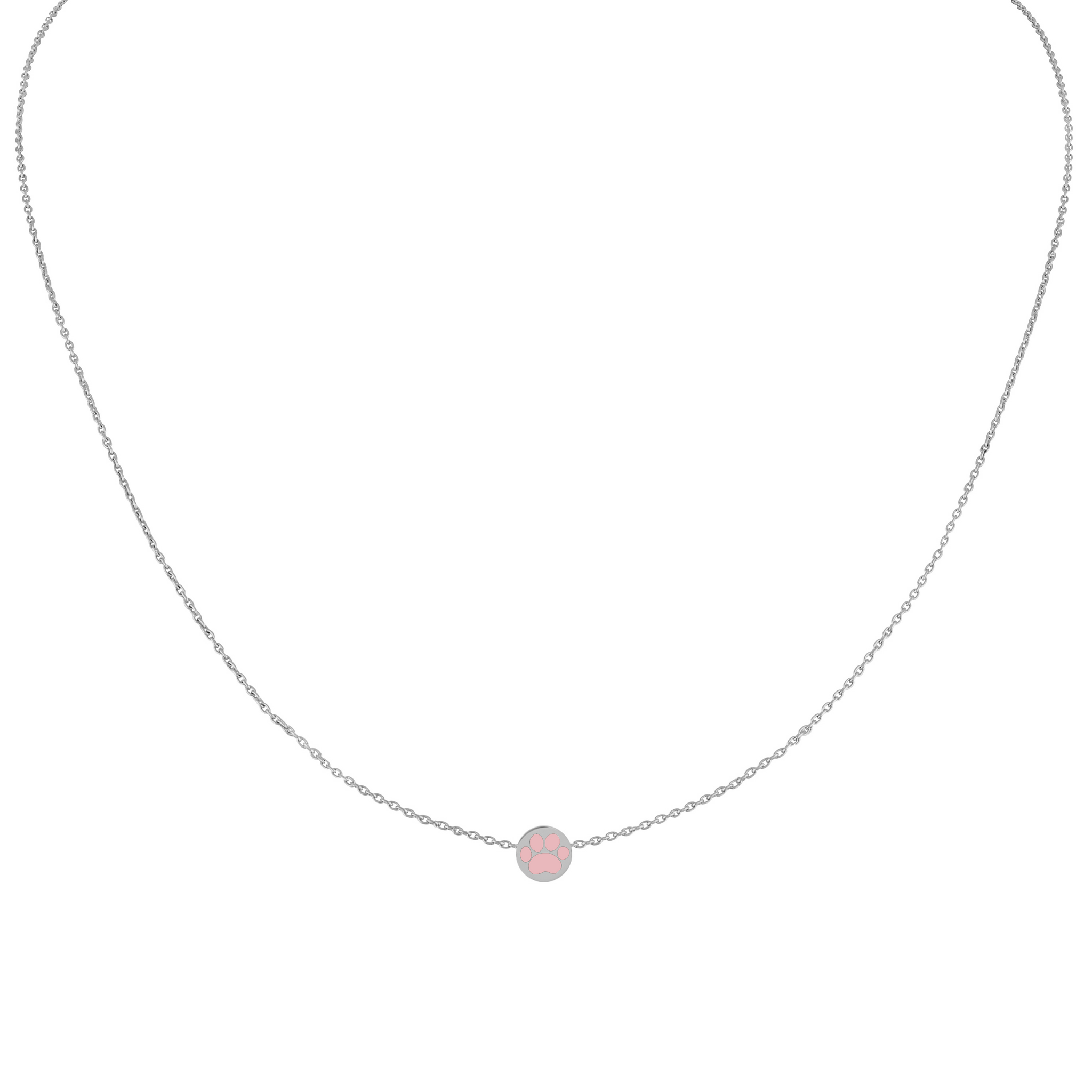Mini Enamel Paw Necklace