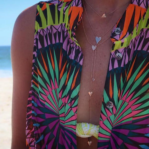 IN STOCK - Two Heart Lariat Necklace