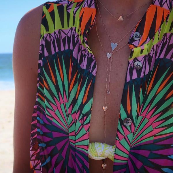 Two Heart Lariat Necklace