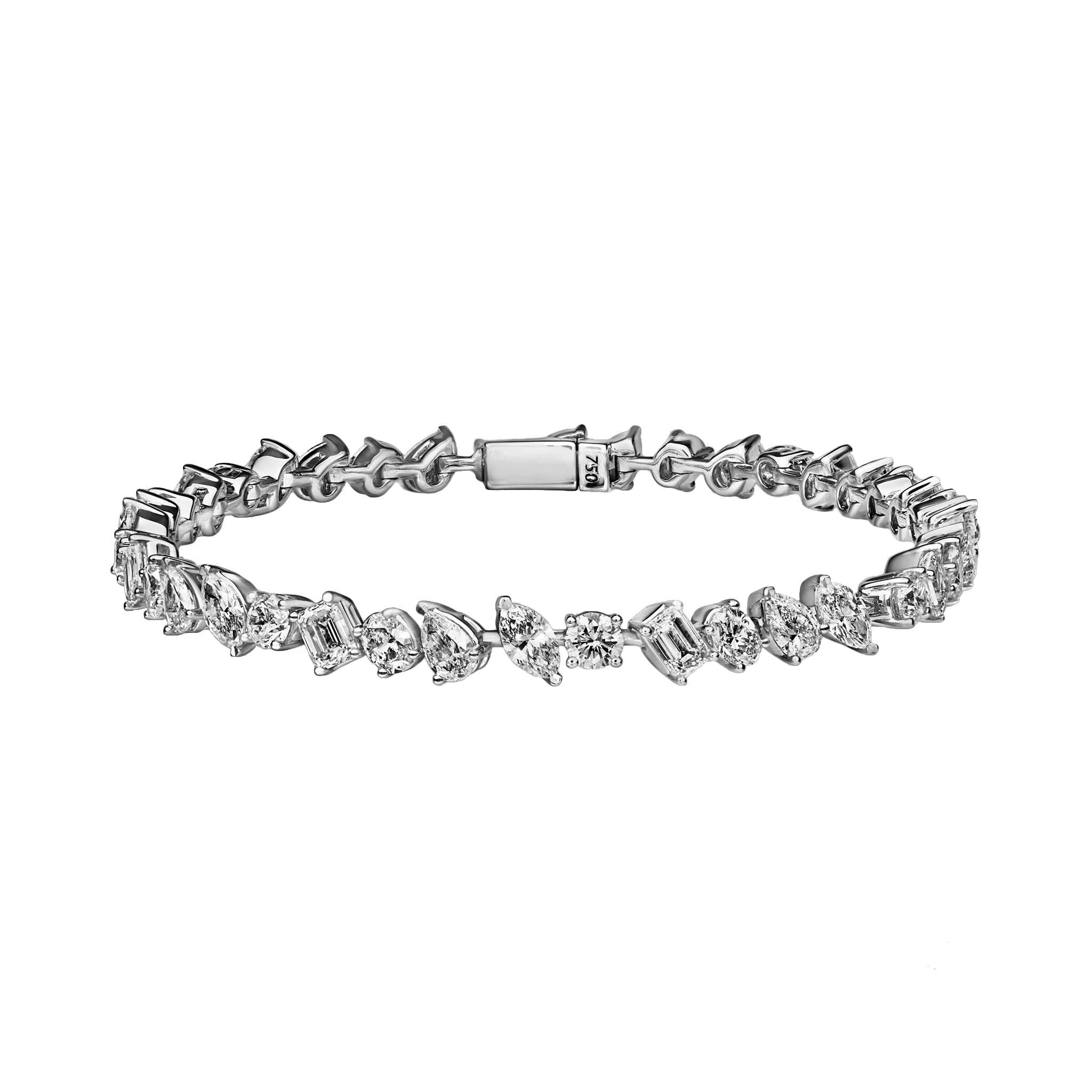 Large Multi-Shape Diamond Bracelet