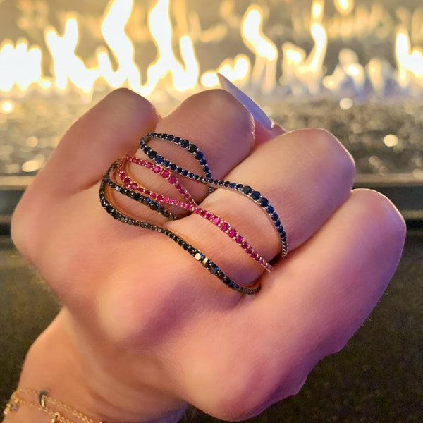 Wavy Two Finger Ring