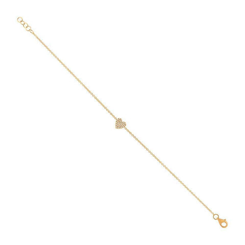 Mini Pave Heart Bracelet