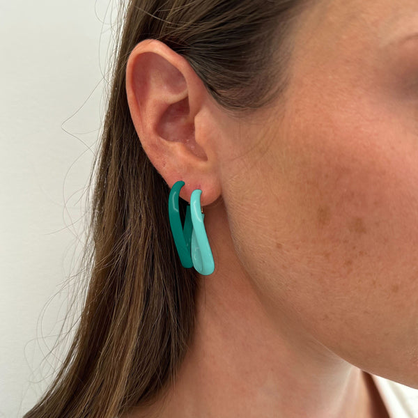 Pick your Pantone Wavy Hoops