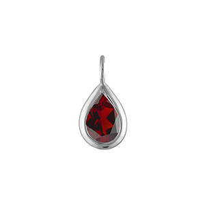 Pave Lock Pear Charm