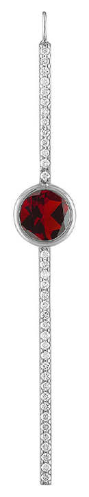Pave Lock Pendant Round Charm