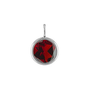 Pave Lock Round Charm