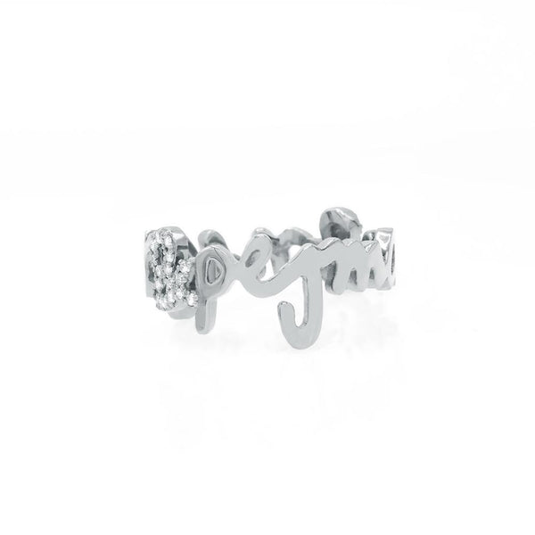 Two Name Ring with Diamond Accent
