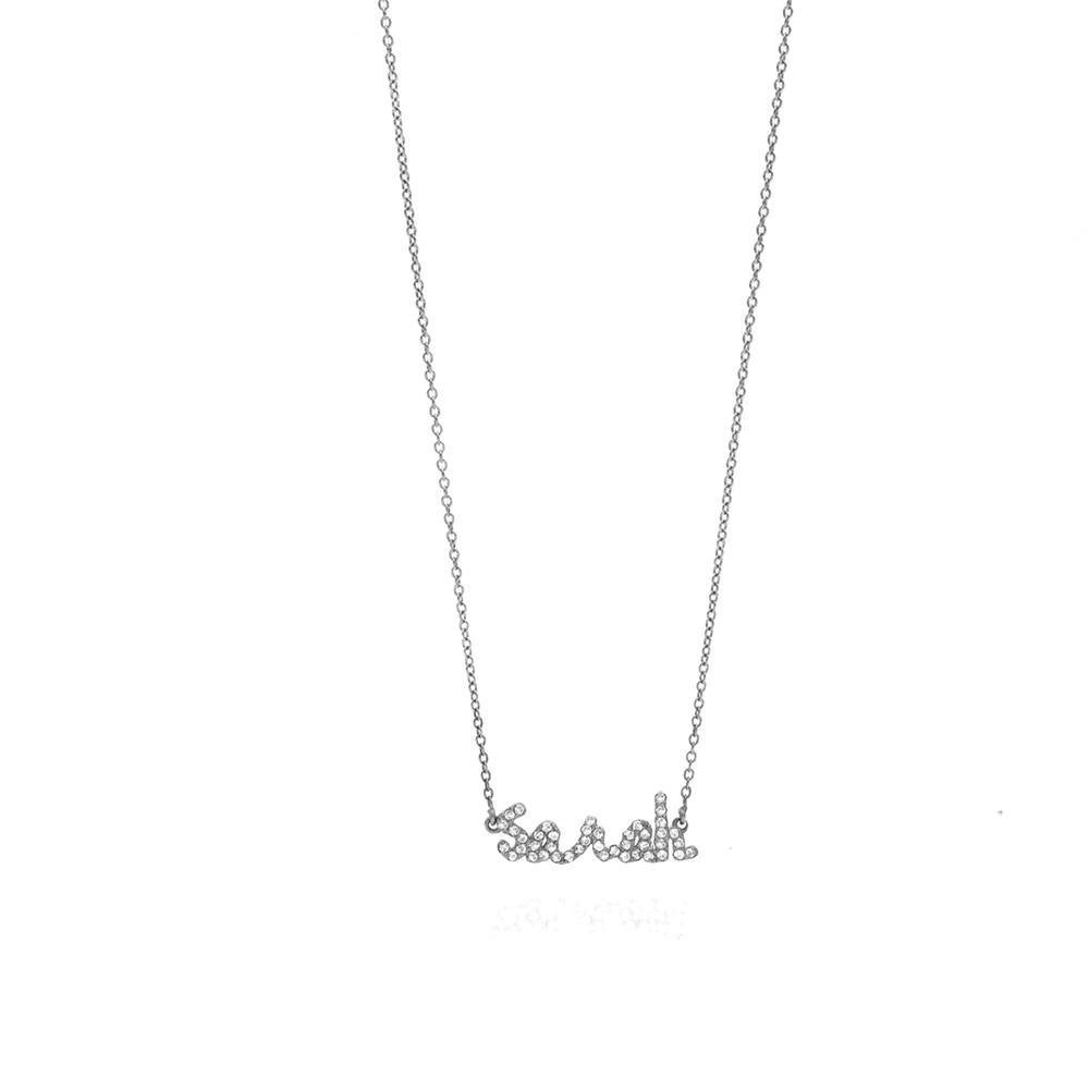 Tiny Treasures Diamond Name Necklace