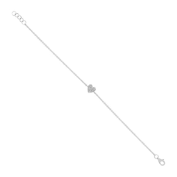 Mini Pave Heart Bracelet