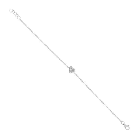 Mini Pave Heart Bracelet
